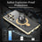 For Samsung Galaxy S24 Ultra Magnetic Case Kickstand Matte PC Cover with HD Tempered Glass Film - Gold - 2