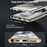 For Samsung Galaxy S24 Ultra Magnetic Case Kickstand Matte PC Cover with HD Tempered Glass Film - Gold - 5