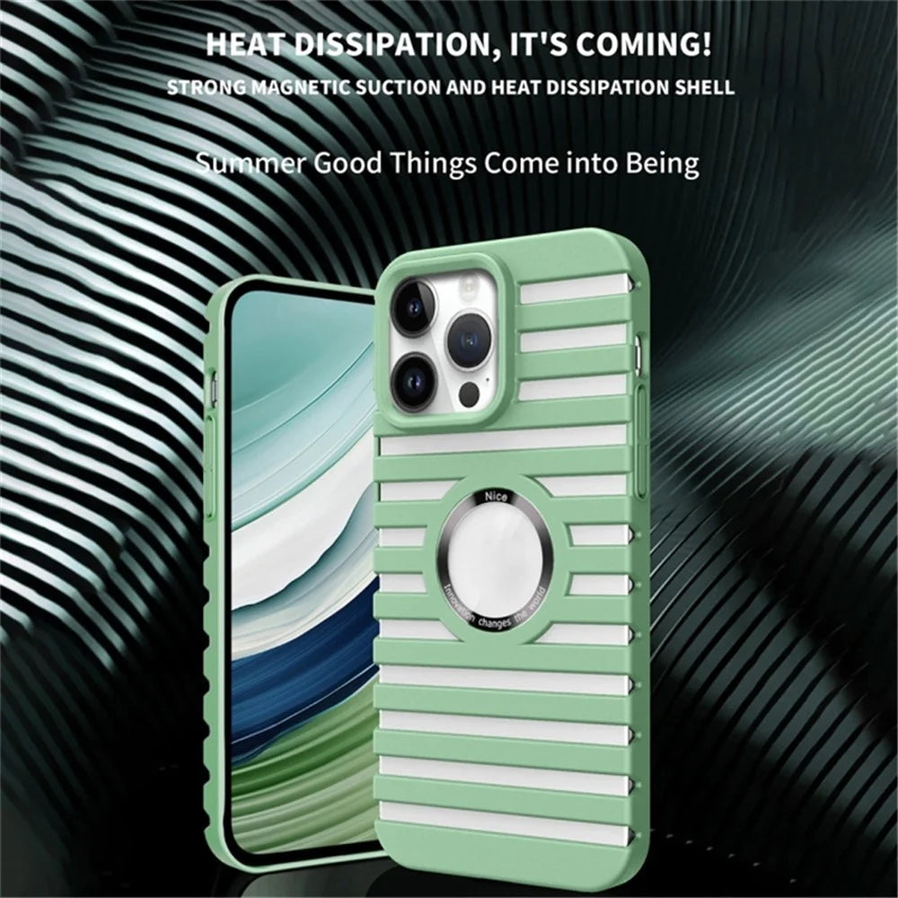 For iPhone 13 Pro Max 6.7 Inch Rubberized Phone Case Magnetic Heat Dissipation PC Phone Cover - Black - 7