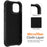 For iPhone 13 Case Compatible with Magsafe Ripple Texture Liquid Silicone Soft Phone Cover - Black - 6