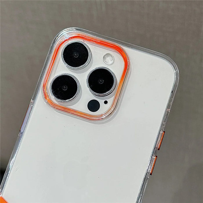 For iPhone 14 Pro Case Dual Color Splicing Hard PC Protective Phone Cover - Titanium Grey - 4