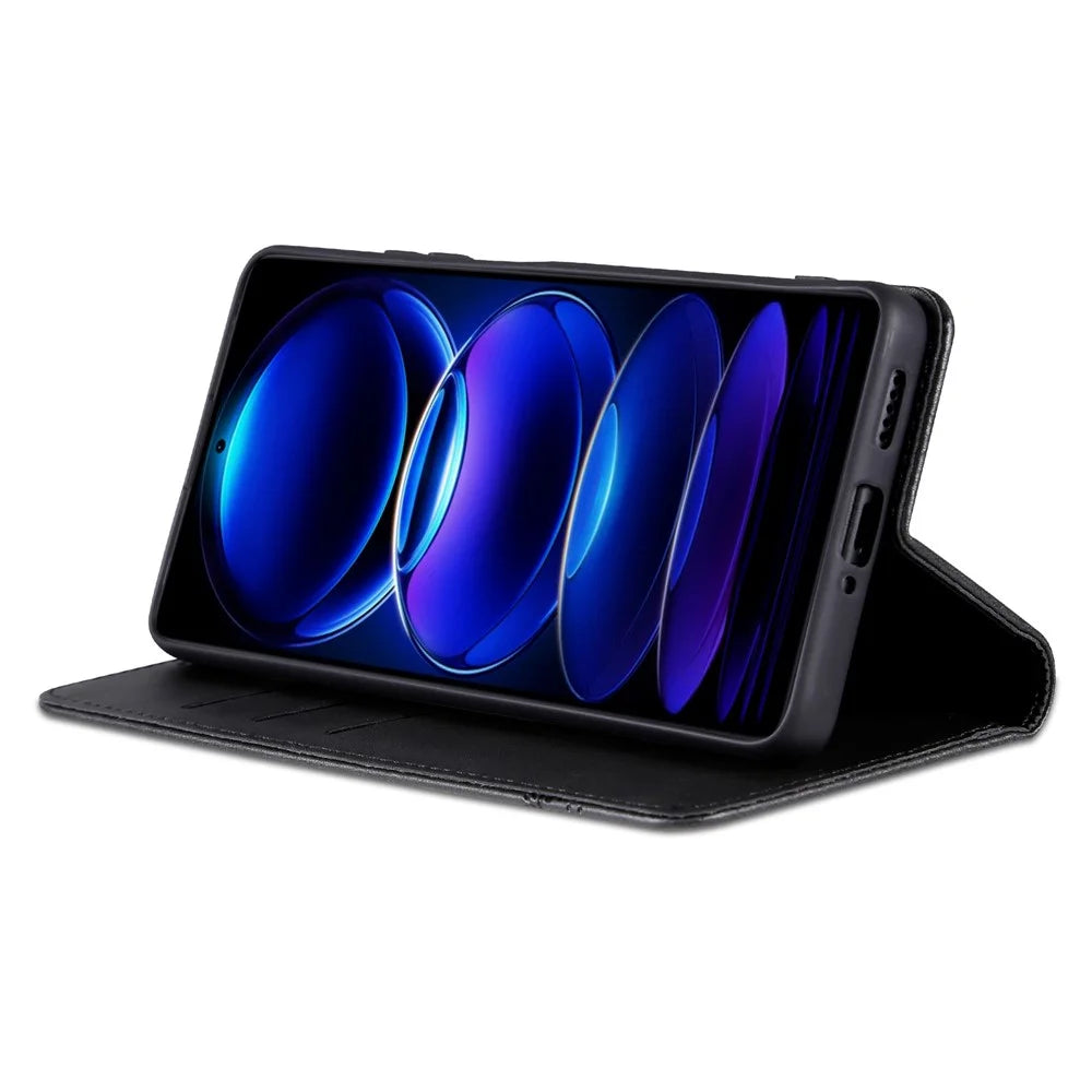 AZNS For vivo Y200i 5G / Y38 5G / T3x Case Wallet Leather Phone Cover Mobile Accessories   - Black - 3