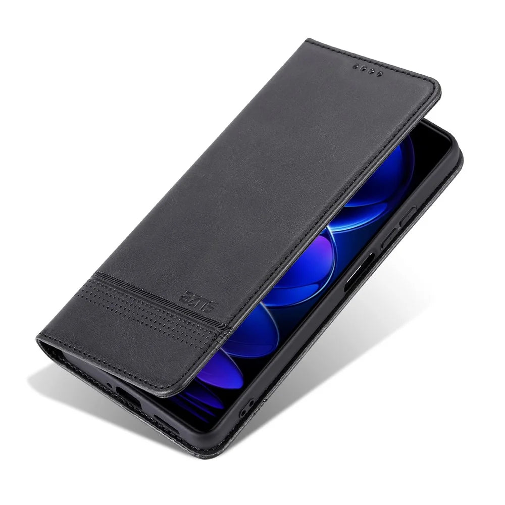 AZNS For vivo Y200i 5G / Y38 5G / T3x Case Wallet Leather Phone Cover Mobile Accessories   - Black - 6