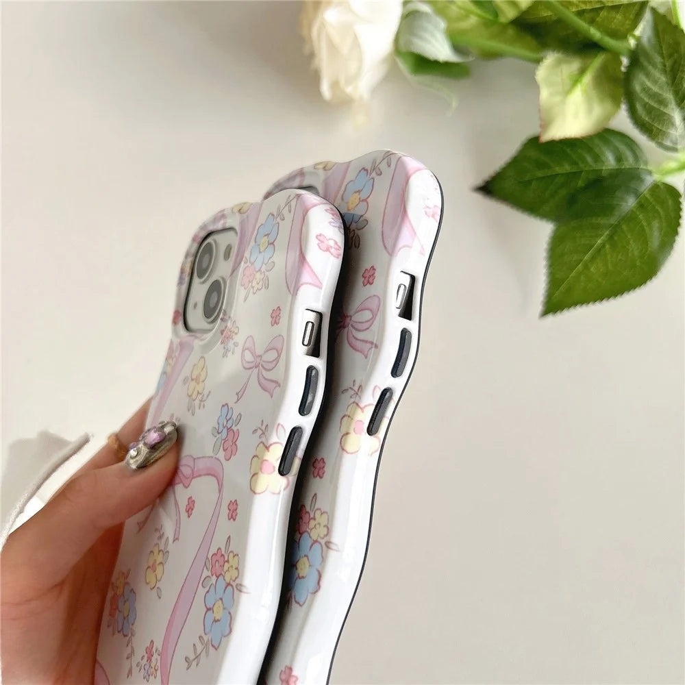 For iPhone 15 Flower Pattern Back Cover Acrylic+TPU Detachable Phone Case - 7