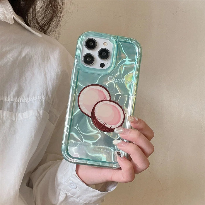 IMD Phone Case for iPhone 14 Pro Silicone+PC Phone Cover   Mobile Accessories - Coconut - 2