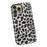 For iPhone 14 Pro Max Leopard Texture Phone Case PC+PU Leather Phone Shell (Not Complete Covering) - White - 1