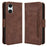 For Sony Xperia 10 VI Case PU Leather Flip Folio Phone Cover with Multiple Card Holders - Brown - 1