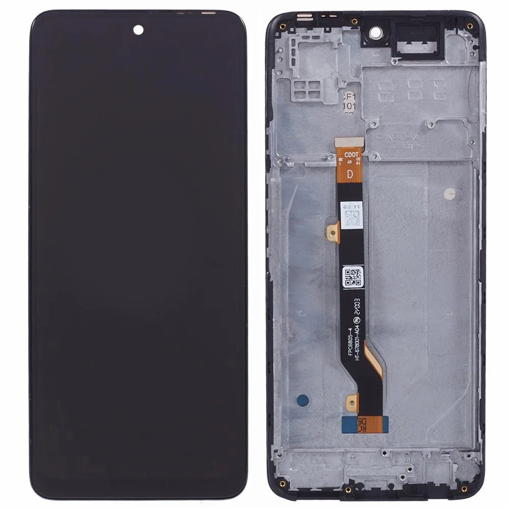 For Infinix Hot 11s X6812 Grade C LCD Screen and Digitizer Assembly + Frame Replacement Part (Without Logo) - 1