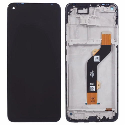 For TECNO Spark 6 KE7 Grade C LCD Screen and Digitizer Assembly + Frame Replacement Part (Without Logo) - 1
