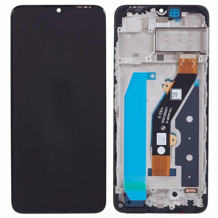 For TECNO Spark 10 4G KI5 Grade C LCD Screen and Digitizer Assembly + Frame Replacement Part (Without Logo) - 1