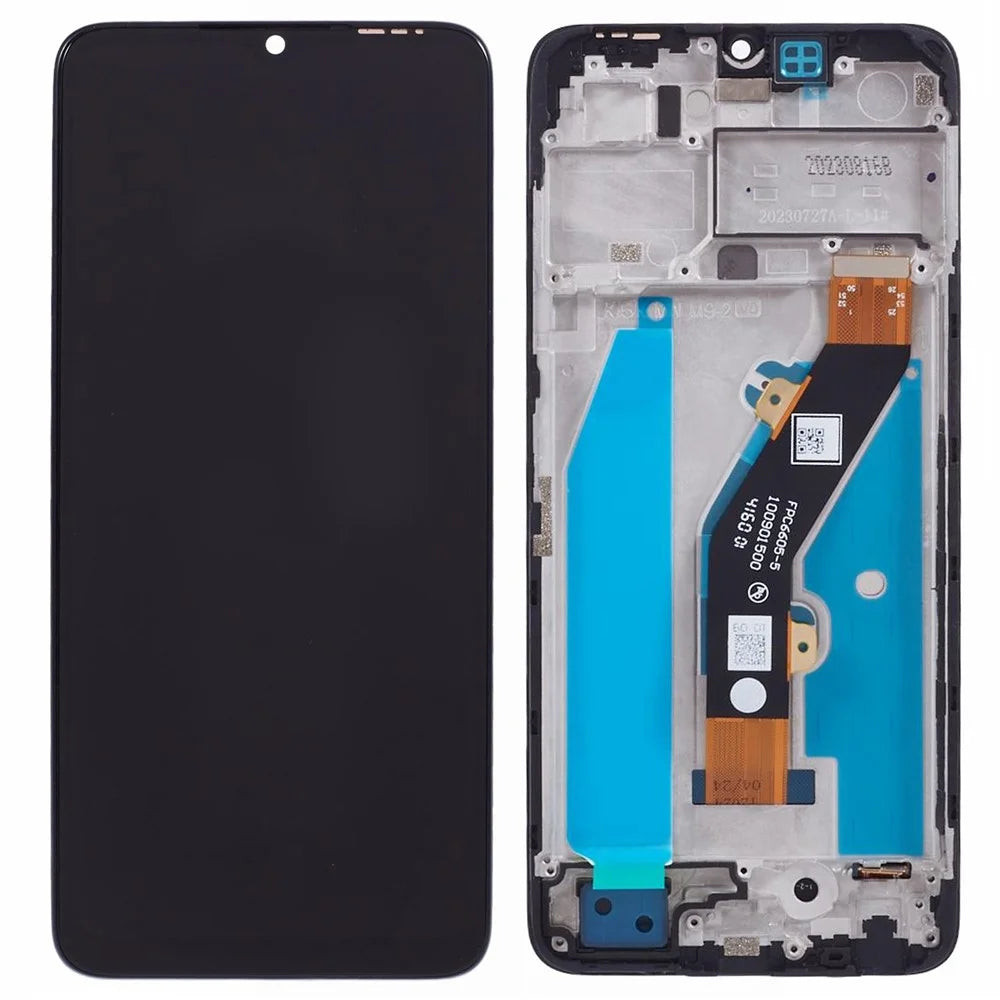 For TECNO Spark 10C 4G KI5K Grade C LCD Screen and Digitizer Assembly + Frame Replacement Part (Without Logo) - 1