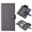 VILI GHB Series for Google Pixel 8 Magnetic Case Shockproof Leather Folio Flip Cover - Grey - 1