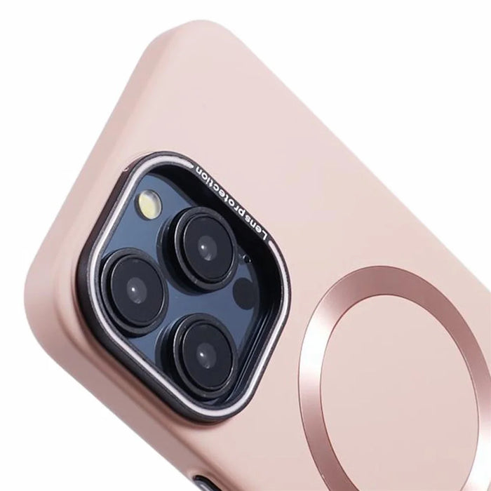 MMKK Series for iPhone 14 Pro Cell Phone Case Rubberized Magnetic PC Cover Compatible with Magsafe - Pink - 7