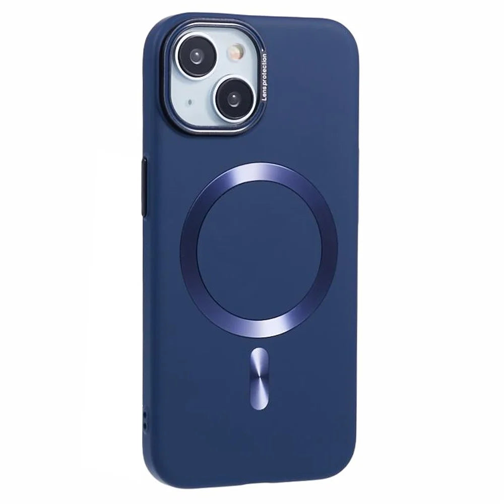 MMKK Series for iPhone 15 Plus Magnetic Case Ultra Slim PC Phone Cover Compatible with Magsafe - Sapphire - 3