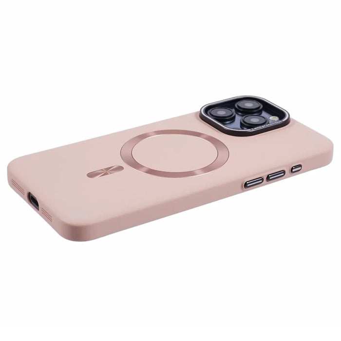 MMKK Series for iPhone 14 Pro Max Case Compatible with Magsafe Rubberized PC Phone Case - Pink - 6