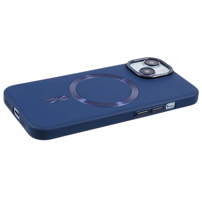 MMKK Series for iPhone 13 Magnetic PC Phone Case Rubberized Cover Compatible with Magsafe - Sapphire - 6