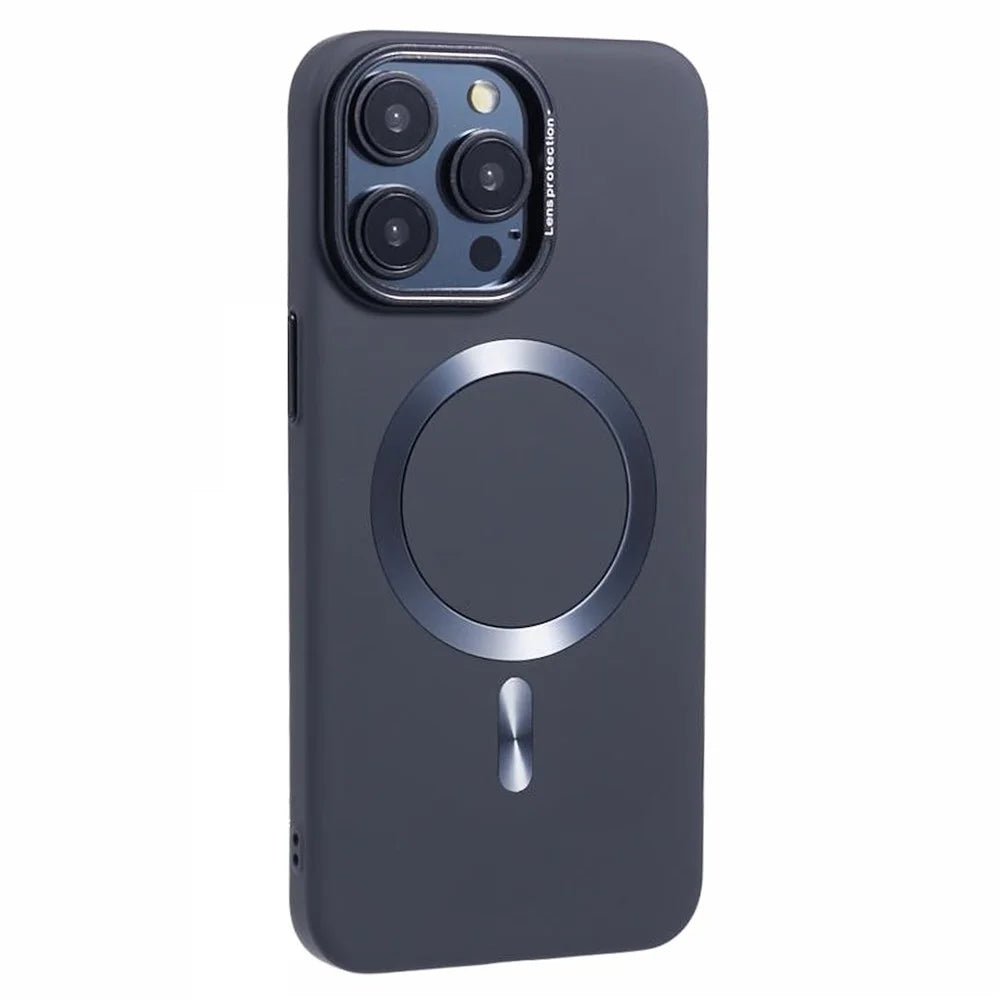 MMKK Series for iPhone 12 / 12 Pro Magnetic Case Rubberized Hard Plastic Defender Cover - Grey - 3