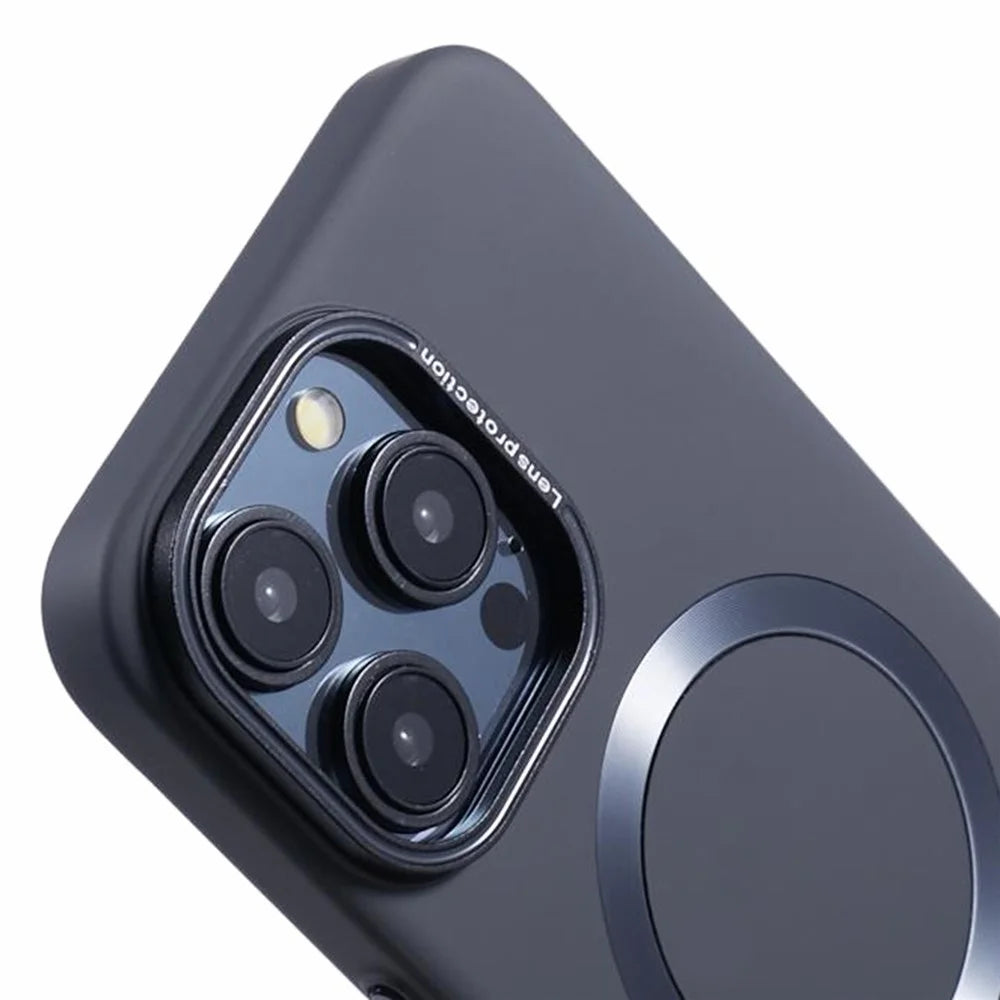MMKK Series for iPhone 12 / 12 Pro Magnetic Case Rubberized Hard Plastic Defender Cover - Grey - 7