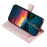 For Google Pixel 8a Phone Case PU Leather Protective Cover with Zipper Wallet - Pink - 3
