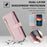 For Google Pixel 8a Phone Case PU Leather Protective Cover with Zipper Wallet - Pink - 7