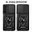 For Samsung Galaxy M55 5G / C55 5G / F55 5G Case Kickstand PC+TPU Phone Shell with Slide Camera Protective Cover - Black - 2