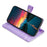 For Samsung Galaxy M55 5G / C55 5G / F55 5G Wallet Case PU Leather Zipper Phone Cover with 2 Straps - Purple - 3
