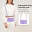 For Samsung Galaxy M55 5G / C55 5G / F55 5G Wallet Case PU Leather Zipper Phone Cover with 2 Straps - Purple - 4