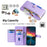 For Samsung Galaxy M55 5G / C55 5G / F55 5G Wallet Case PU Leather Zipper Phone Cover with 2 Straps - Purple - 5