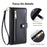 For OnePlus Nord CE4 5G Case Shock-Absorbent Leather Phone Cover with Zipper Wallet - Black - 6