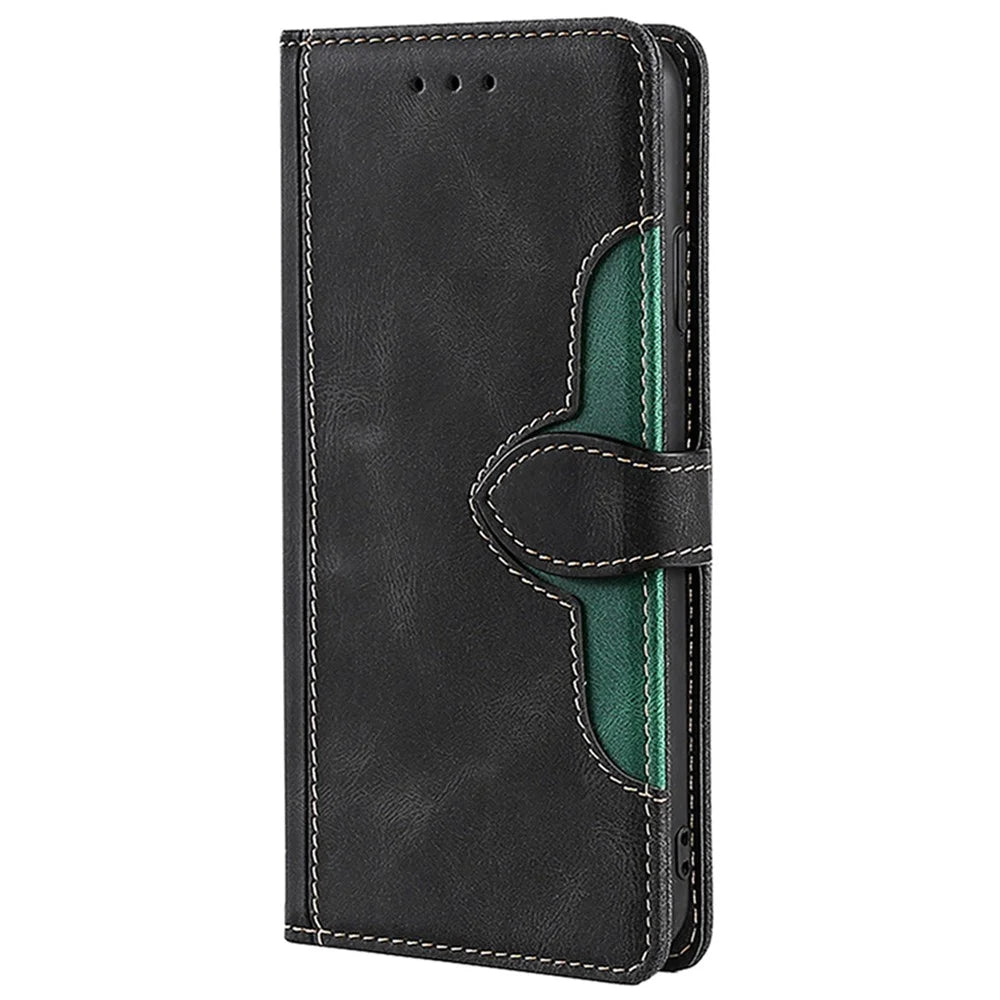 For OnePlus Nord CE4 5G Case Stand PU Leather Skin Touch Feeling Phone Cover - Black - 7