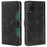 For TCL 505 Case PU Leather Phone Cover Anti-Fall Shell with Stand Function - Black - 1