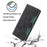 For TCL 505 Case PU Leather Phone Cover Anti-Fall Shell with Stand Function - Black - 4