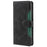 For TCL 505 Case PU Leather Phone Cover Anti-Fall Shell with Stand Function - Black - 7