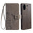For TECNO Pova 5 Pro 5G Wallet Protective Case PU Leather Butterfly Flower Magnetic Flip Cover - Grey - 1
