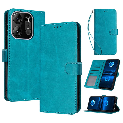 For TECNO Spark Go 2023 4G / Pop 7 Pro 4G / Pop 7 / Infinix Smart 7 (India) 4G / Smart 7 / Smart 7 HD Calf Texture Leather Case - Green - 1