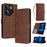 For TECNO Camon 20 Pro 5G Case Leather Stand Wallet Magnetic Clasp Phone Cover - Brown - 1