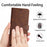 For TECNO Camon 20 Pro 5G Case Leather Stand Wallet Magnetic Clasp Phone Cover - Brown - 5