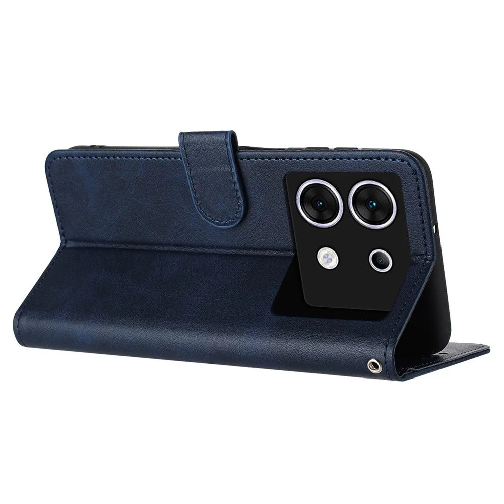 For Infinix Zero 30 5G Case Leather Wallet Magnetic Clasp Drop-Proof Smartphone Cover - Sapphire - 2