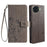 For TECNO Spark 20 Pro+ Case Butterfly Flower Imprinted PU Leather Phone Cover - Grey - 1