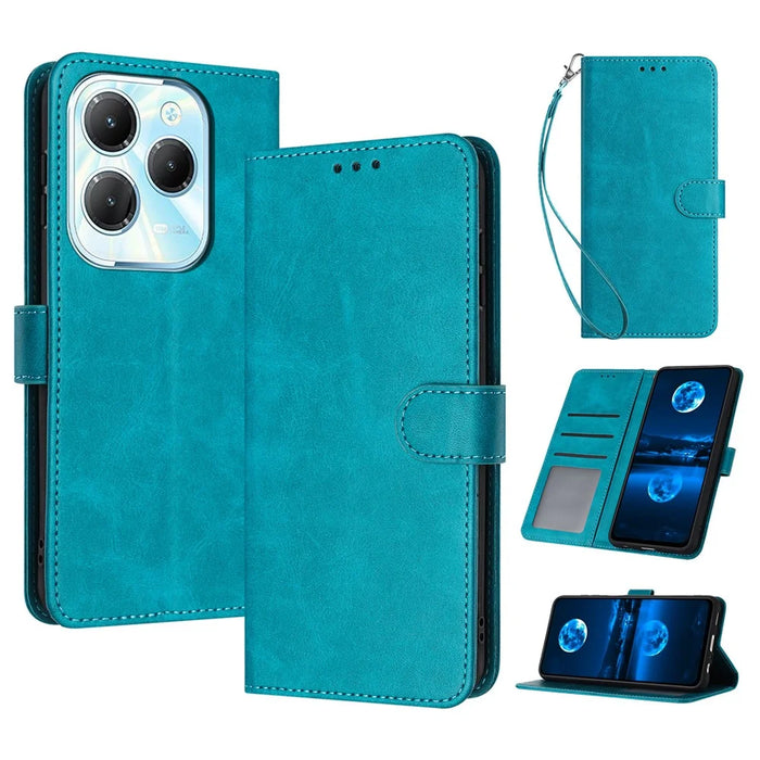 For TECNO Spark 20 Pro / Infinix Hot 40 / Hot 40 Pro Case Folding Stand Leather Wallet Phone Cover - Green - 1