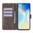 For itel A70 Phone Case Butterfly Flower Imprint PU Leather Wallet Cover - Grey - 2
