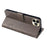 For itel A70 Phone Case Butterfly Flower Imprint PU Leather Wallet Cover - Grey - 3
