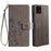 For Sharp Aquos Air / Aquos zero6 Case Butterfly Flower Leather Flipr Phone Cover with Wrist Strap - Grey - 1