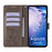 For Sharp Aquos Air / Aquos zero6 Case Butterfly Flower Leather Flipr Phone Cover with Wrist Strap - Grey - 2