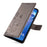 For Sharp Aquos Air / Aquos zero6 Case Butterfly Flower Leather Flipr Phone Cover with Wrist Strap - Grey - 5