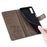For Rakuten Hand 4G Case Leather Wallet Stand Phone Cover with Hand Strap - Grey - 6
