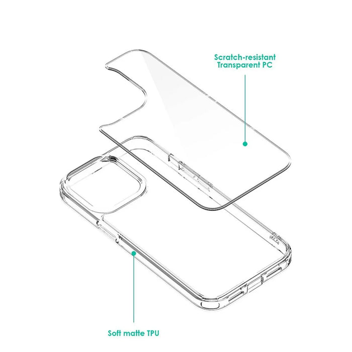MOCOLO K08 for iPhone 15 Plus Case TPU Frame Clear PC Back Phone Cover (MOQ: 100) - 2