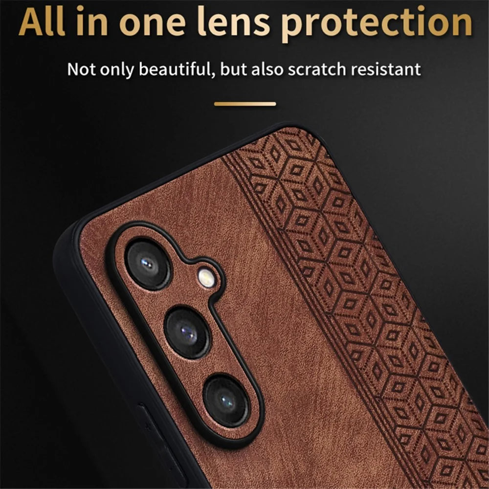 AZNS For Samsung Galaxy M55 5G / C55 5G / F55 5G Case Slim Soft TPU + PU Leather Back Cover - Brown - 7