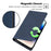 For itel RS4 4G   Mobile Phone Stand Case Calf Texture Leather Cover Cell Phone Accessory - Sapphire - 4