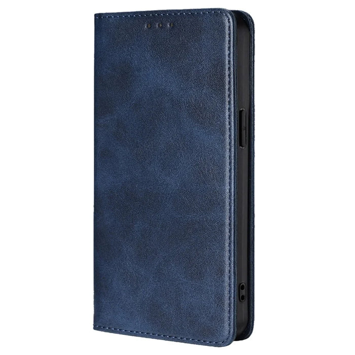 For itel RS4 4G   Mobile Phone Stand Case Calf Texture Leather Cover Cell Phone Accessory - Sapphire - 5